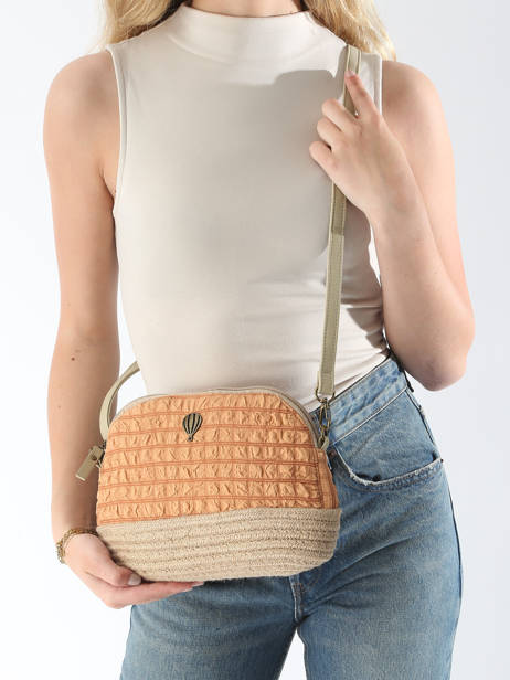 Sac Bandoulière Gaufrette Polyester Le voyage en panier Orange gaufrette PM883 vue secondaire 1