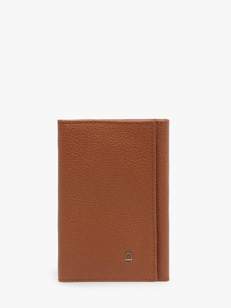 Porte Papiers Madras Cuir Etrier Marron madras EMAD024