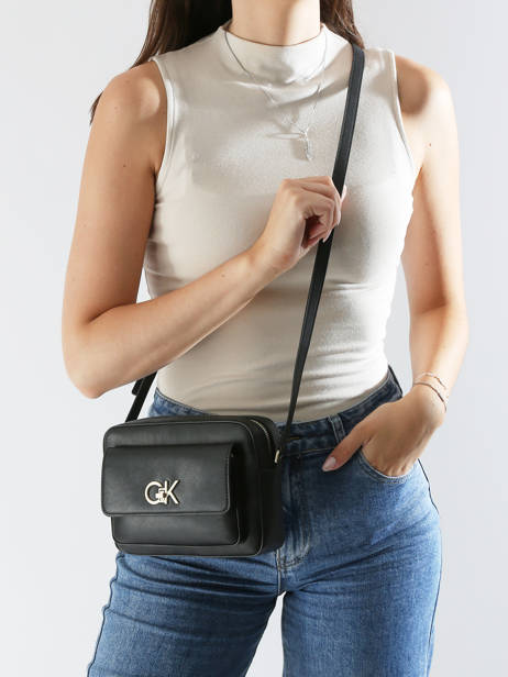 Sac Bandoulière Re-lock Polyester Recyclé Calvin klein jeans Noir re-lock K611083 vue secondaire 1