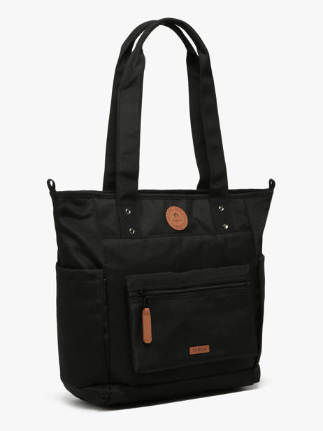 Sac Porté épaule A4 Adventurer Polyester Recyclé Cabaia Noir adventurer TOTEBAGM vue secondaire 2