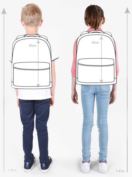 Sac à Dos 1 Compartiment Real madrid Gris real 25CR204B vue secondaire 1