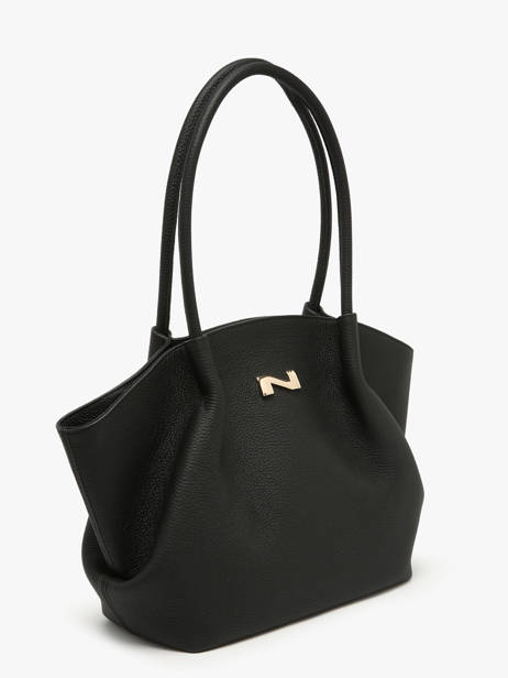 Sac Porté épaule Galatée Cuir Nathan baume Noir nymphea 3 vue secondaire 1