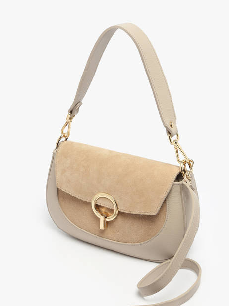 Sac Bandoulière Velvet Caviar Cuir Milano Beige velvet caviar VC25069 vue secondaire 2