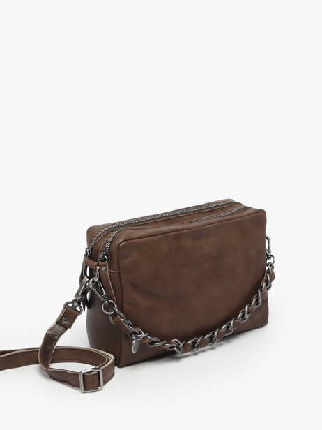 Sac Bandoulière Vintage Cuir Mila louise Marron vintage 23673LC vue secondaire 2