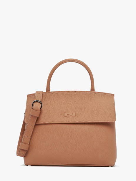 Sac Bandoulière Clarita Cuir Nathan baume Marron nathan 18