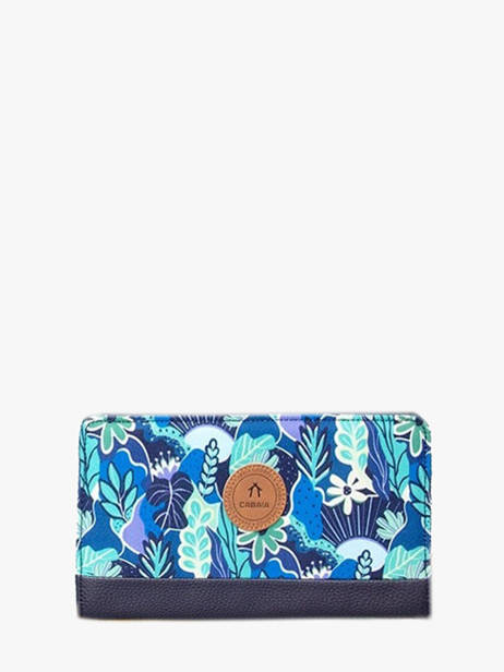 Portefeuille L Manaus Cabaia Bleu anniversaire 10ans - WALL-10A