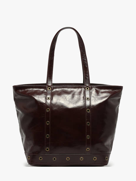 Le Cabas M Zippé En Cuir Craquelé Vanessa bruno Marron cabas cuir 82V40378