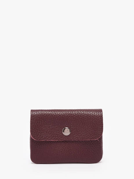 Porte-monnaie Cuir Milano Rouge caviar CA23092