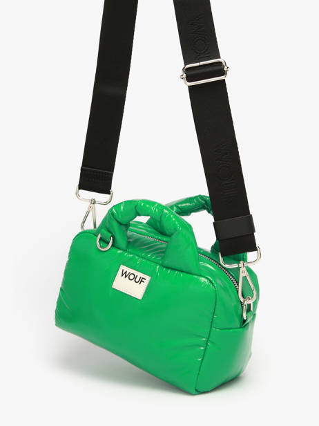 Sac Bandoulière Glossy Polyester Recyclé Wouf Vert glossy BB250027 vue secondaire 2