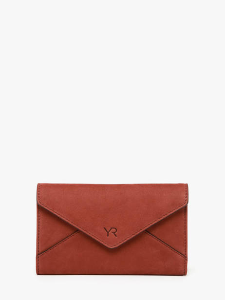 Portefeuille Cuir Yves renard Orange nubuck 26683
