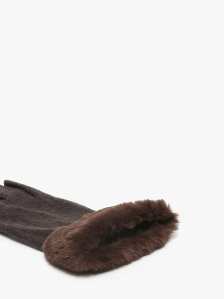 Gants Isotoner Marron women gloves 85358 vue secondaire 1