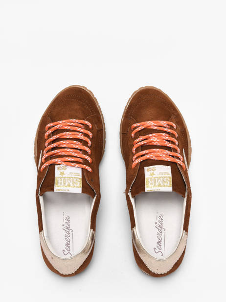 Sneakers Mary En Cuir Semerdjian Marron women MARYD282 vue secondaire 3
