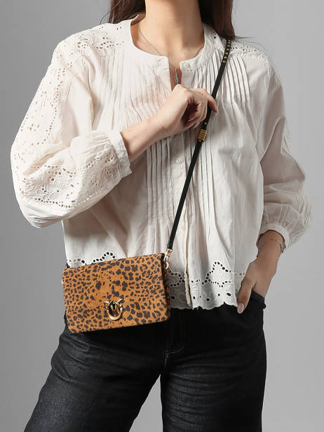 Sac Bandoulière Love Bag Soft Pinko Marron love bag soft 6023A32A vue secondaire 1