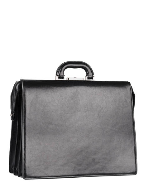 Leather Crosta Briefcase 3 Compartments Etrier Black crosta ECRO04 other view 2