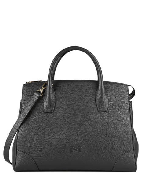 Sac Porté Main Naomie Cuir Nathan baume Noir victoria 15