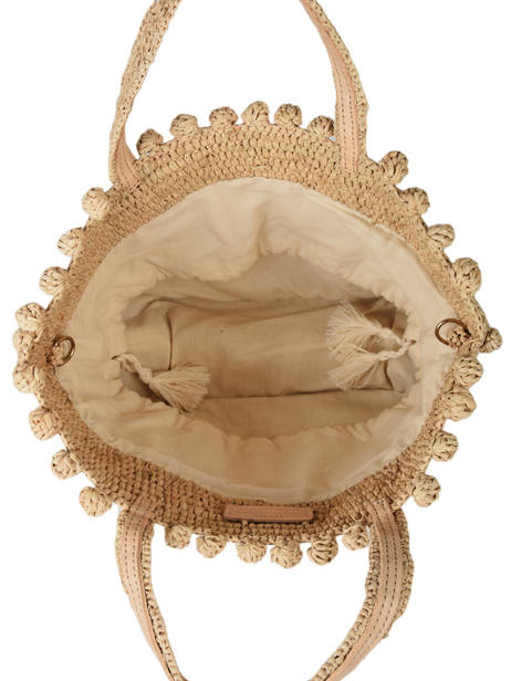 Handbag Le Cabas Raffia Pompoms Vanessa bruno Beige cabas raphia 75V40435 other view 4