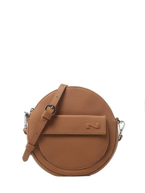 Sac Bandoulière Dorine Cuir Nathan baume Marron nathan 32PO