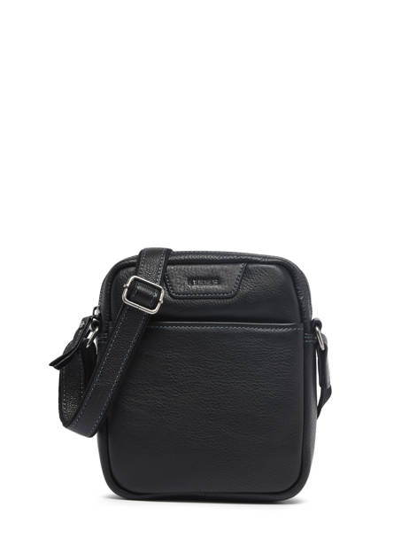 Medium Leather Foulonné Crossbody Bag Etrier Black foulonne EFOU729M