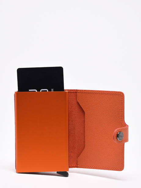 Card Holder Leather Secrid Orange crisple MC other view 1