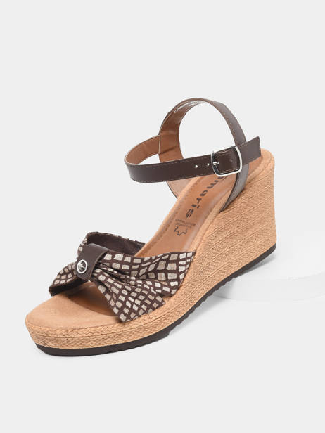 Sandales Talon Compensé Tamaris Marron women 20 vue secondaire 1