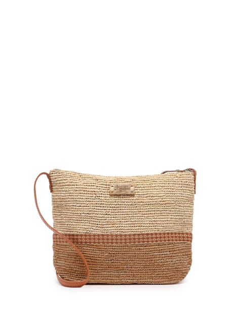 Sac Bandoulière L'atelier Du Crochet Le voyage en panier Beige l'atelier du crochet AM730