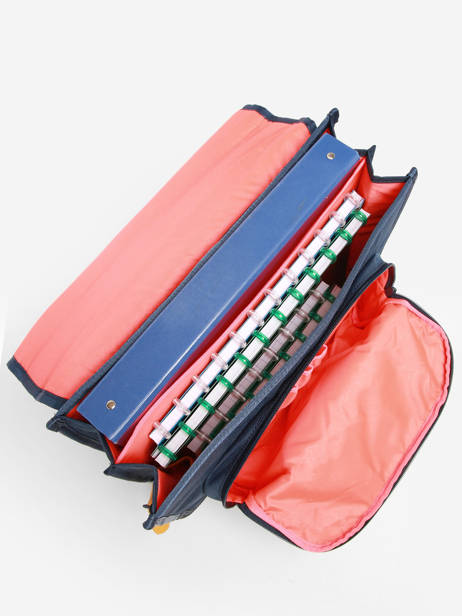 Cartable 2 Compartiments Lily Girls Stones and bones Bleu girls G vue secondaire 3